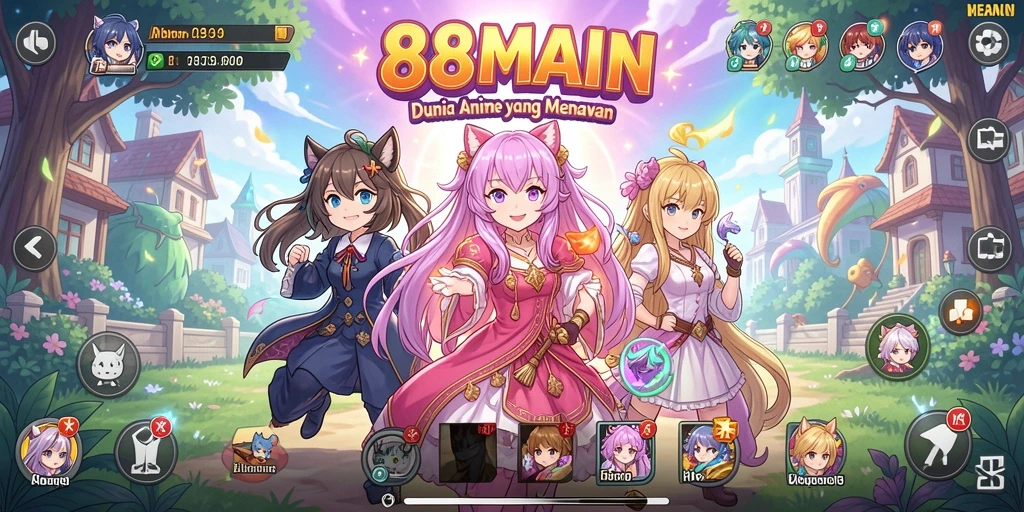 Screenshot gameplay <strong>88MAIN</strong> menampilkan aksi mendebarkan di dunia Anime.