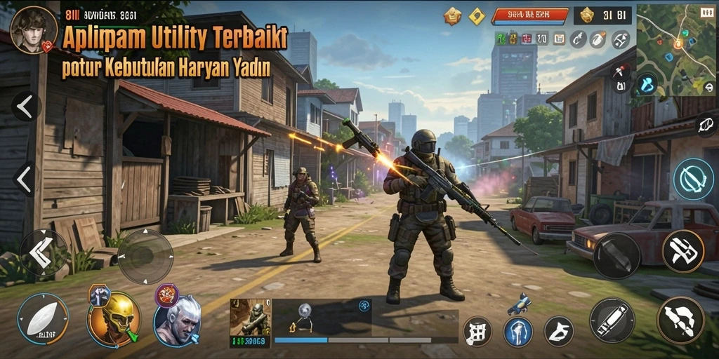 Tampilan antarmuka pengguna yang sederhana dan fungsional dari aplikasi Utility.