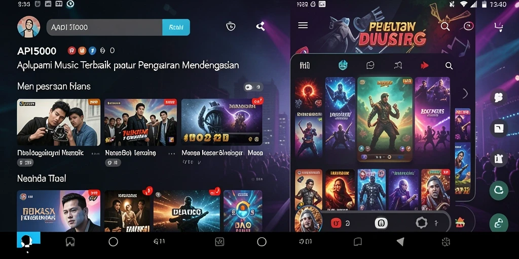 Tampilan gameplay API5000 yang menampilkan interaksi musik pengguna.