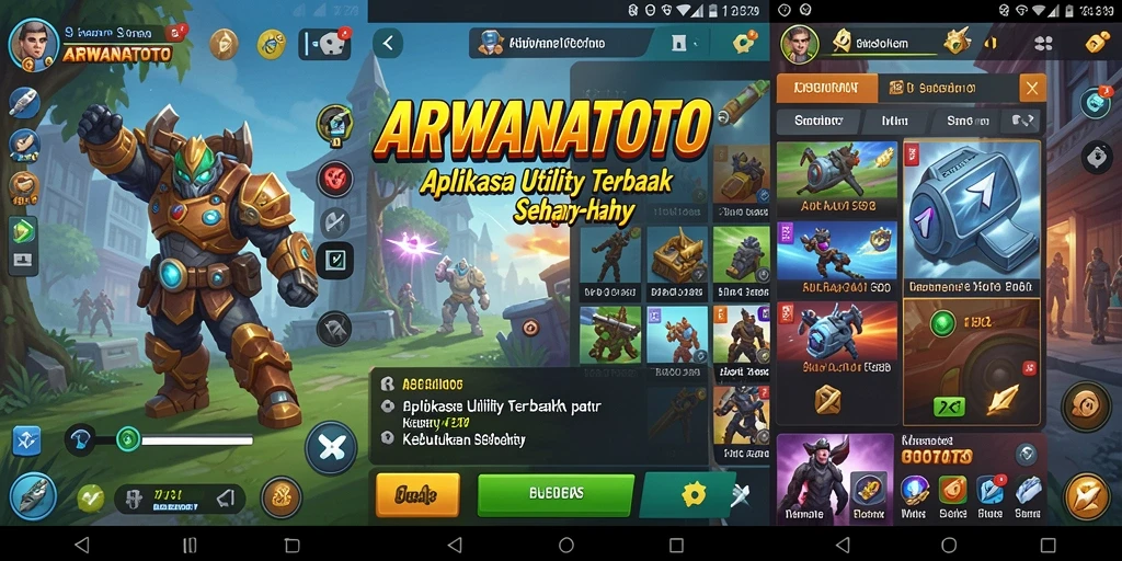 Tampilan utama ARWANATOTO dengan fitur lengkap dan antarmuka yang menarik.