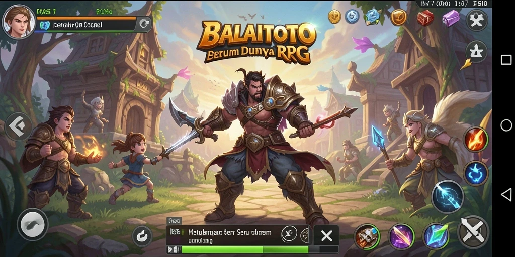 Tangkapan layar gameplay BALAITOTO yang menunjukkan aksi seru di dunia RPG.