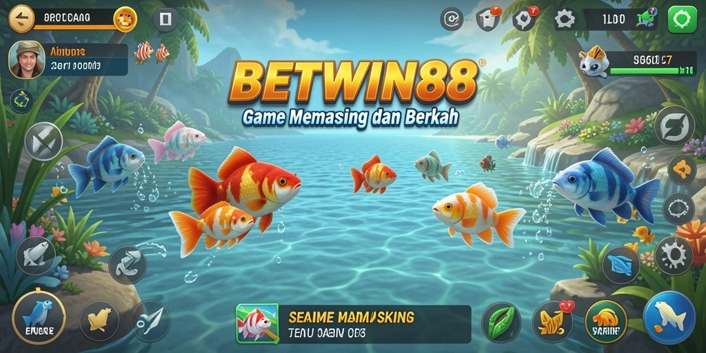 Tampilan gameplay BETWIN88 yang menampilkan suasana memancing yang realistis.