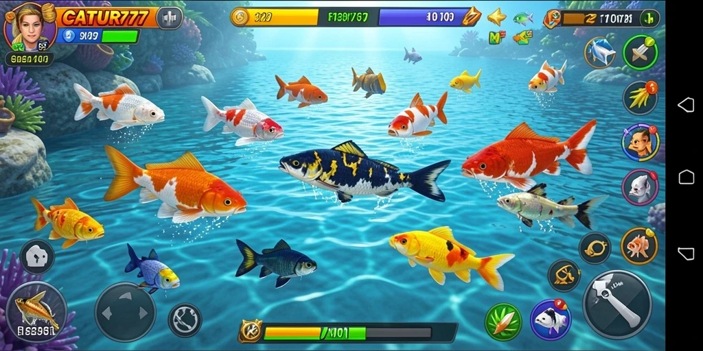 Gameplay seru menangkap ikan di CATUR777.