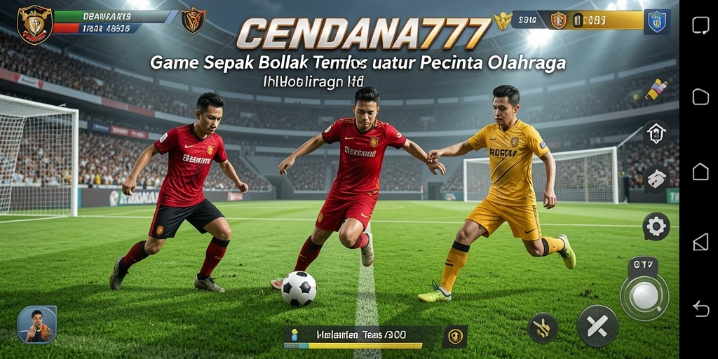 Tampilan gameplay CENDANA777 yang penuh aksi dalam sepak bola.