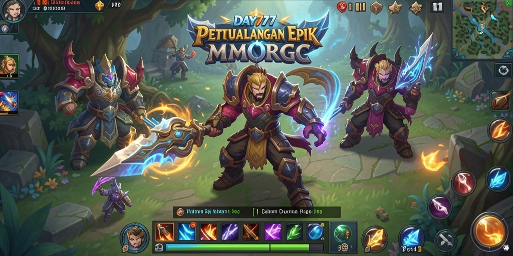 Tampilan gameplay yang mendebarkan dalam dunia MMORPG DAY777.