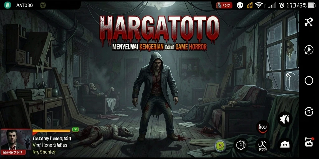 Gameplay menegangkan di HARGATOTO dengan nuansa horror yang kental.