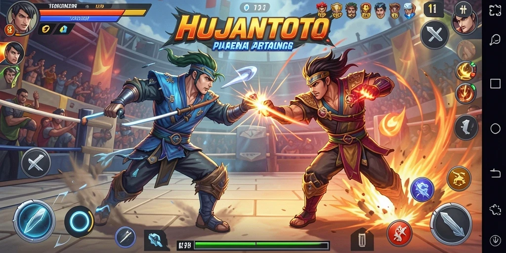 Tampilan menarik dari gameplay Fighting di HUJANTOTO.