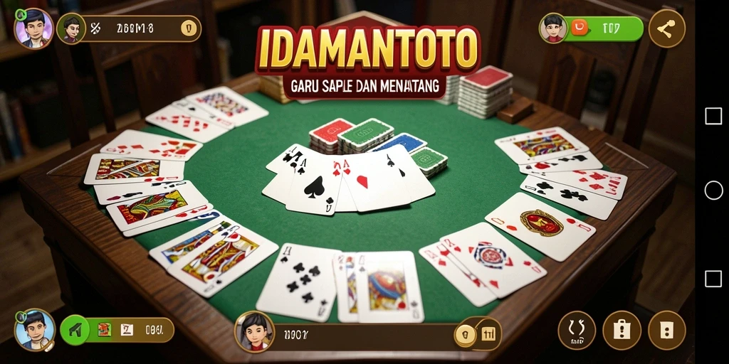 Tampilan permainan Gaple yang seru dan interaktif di IDAMANTOTO.