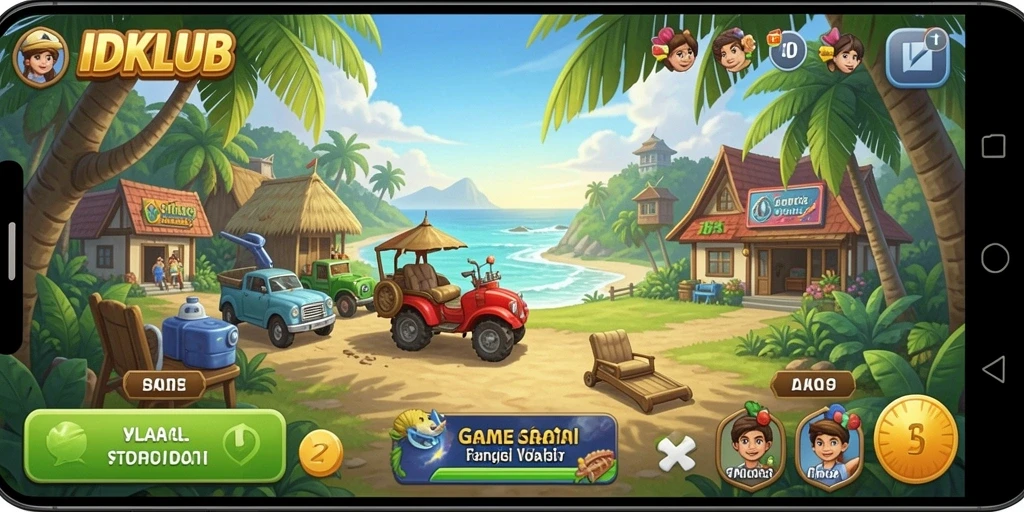 Tampilan menarik dari gameplay IDKLUB yang seru dan menyenangkan.