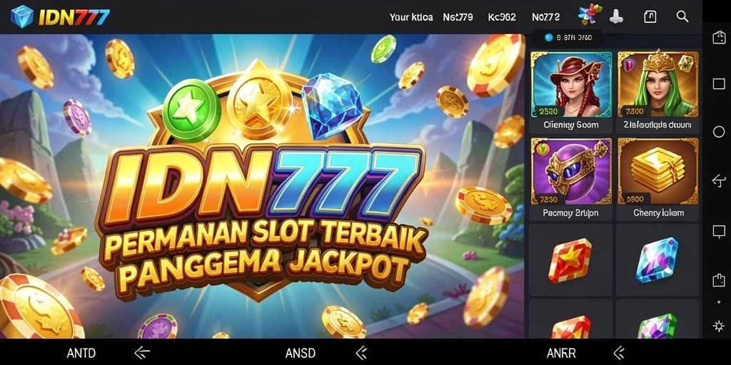 Tampilan menarik gameplay Slot di IDN777 dengan grafis menawan.