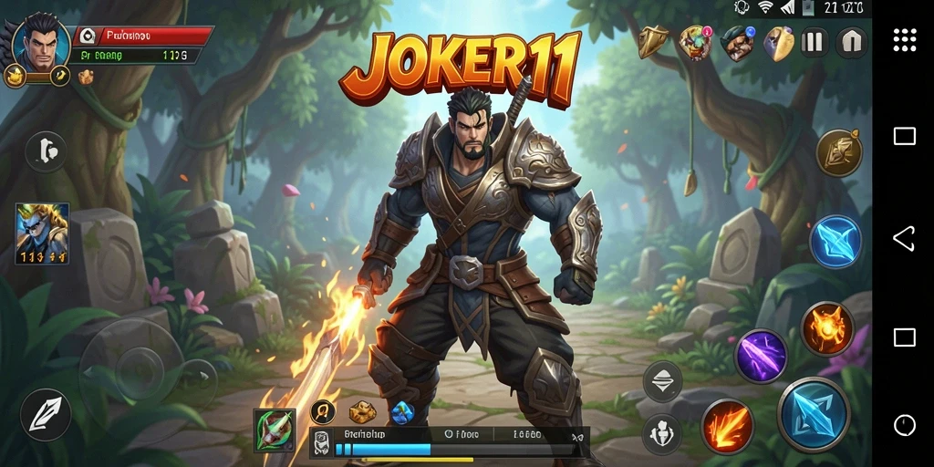 Screenshot gameplay JOKER11 yang menunjukkan pertarungan mendebarkan dalam dunia RPG.