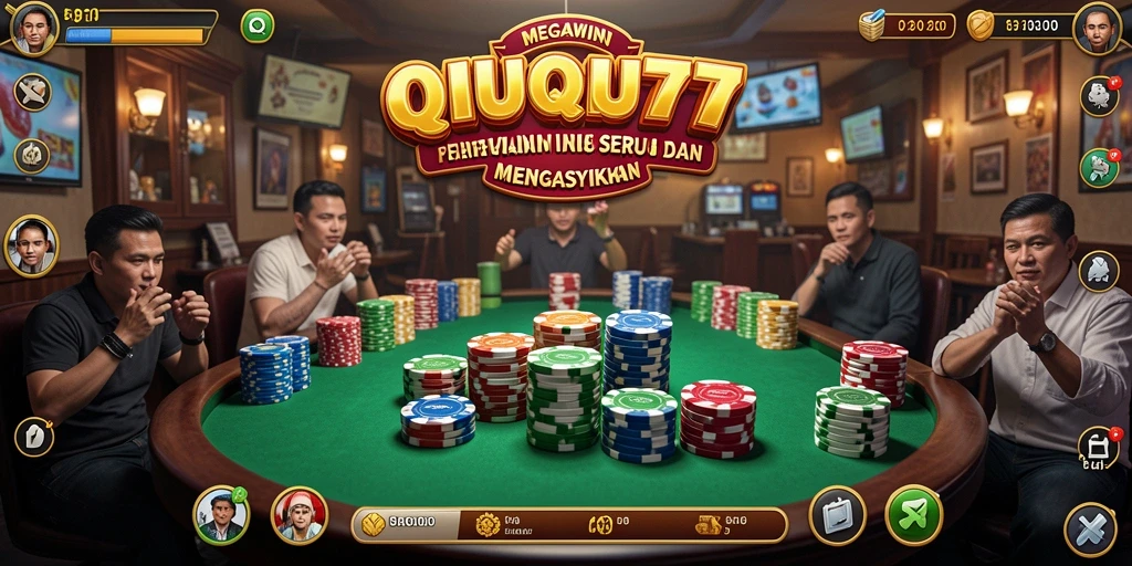 Tampilan gameplay QiuQiu yang seru dan mendebarkan.
