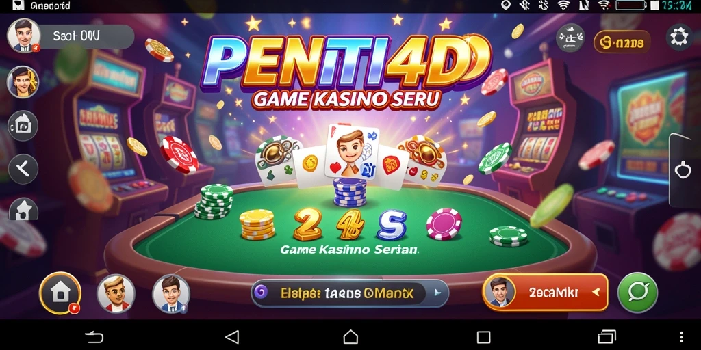 Tampilan gameplay menarik di PENITI4D dengan suasana Kasino yang hidup.