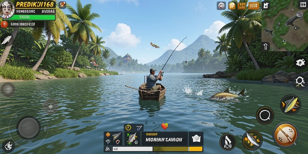 Tampilan gameplay seru saat memancing di PREDIKSI168.
