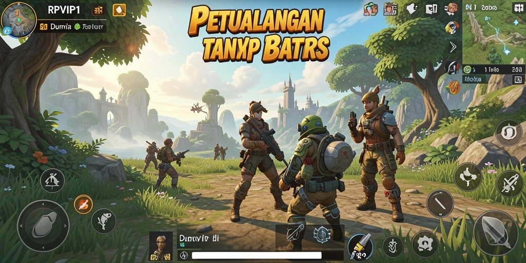 Gameplay RPVIP1 menampilkan dunia terbuka yang luas dan menakjubkan.