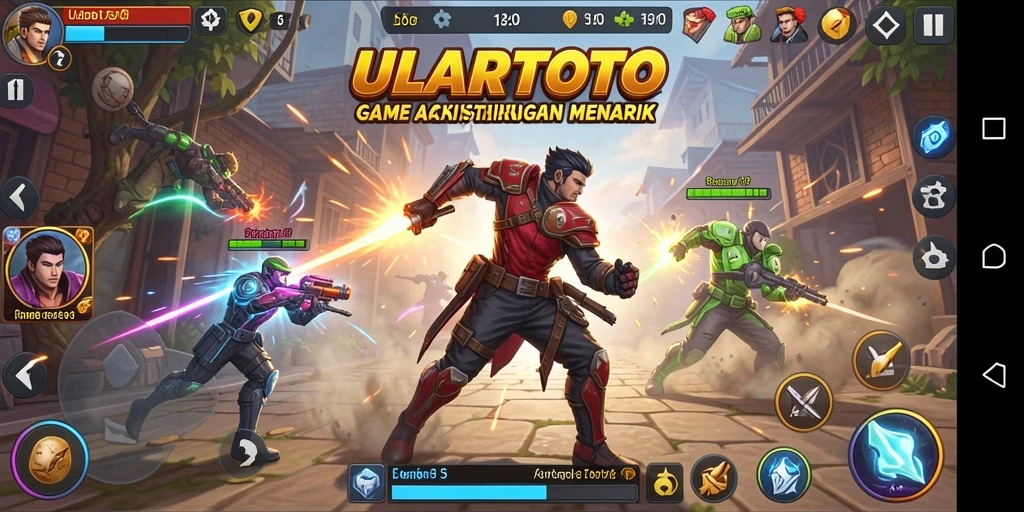 Tampilan aksi mendebarkan dalam ULARTOTO dengan grafik menawan.