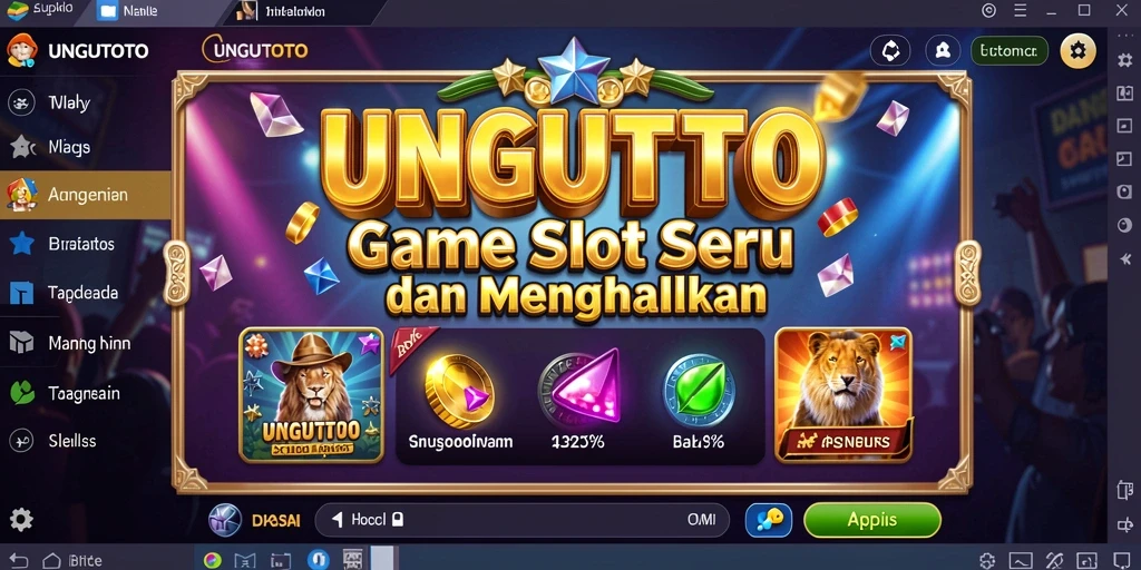 Tampilan gameplay seru UNGUTOTO dengan berbagai slot yang menarik.