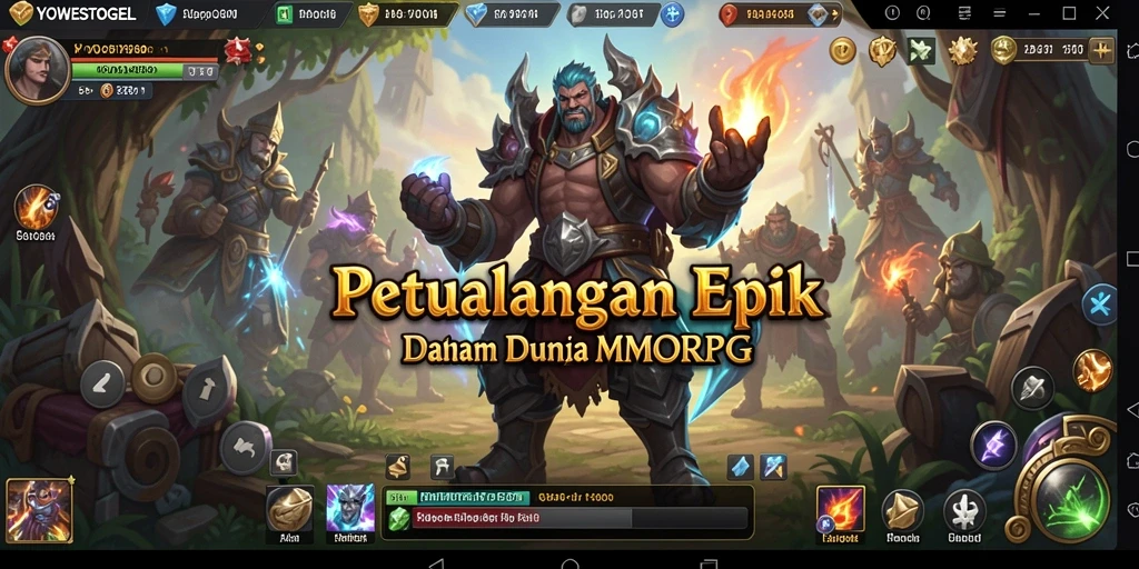 Tampilan gameplay epik dalam YOWESTOGEL dengan aksi seru dan interaksi antar pemain.